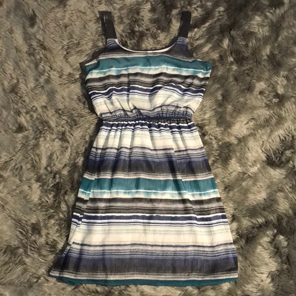Multi-color striped dress